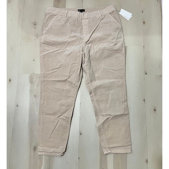 NEW Juicy Couture Plus Size 20W Blush Nude Elastic Waist Skinny Corduroy Pants - Picture 2 of 12